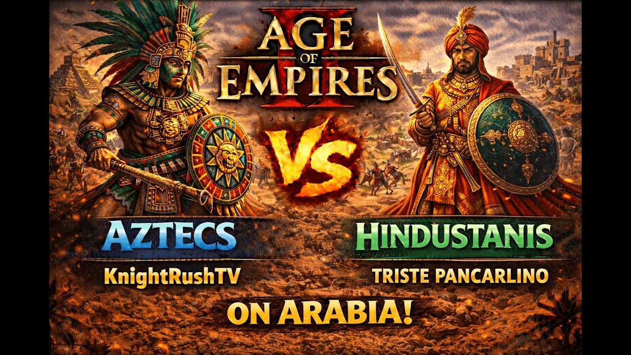 Aztecs vs Hindustanis | 1v1 Arabia | vs TRISTE PANCARLINO | AoE2