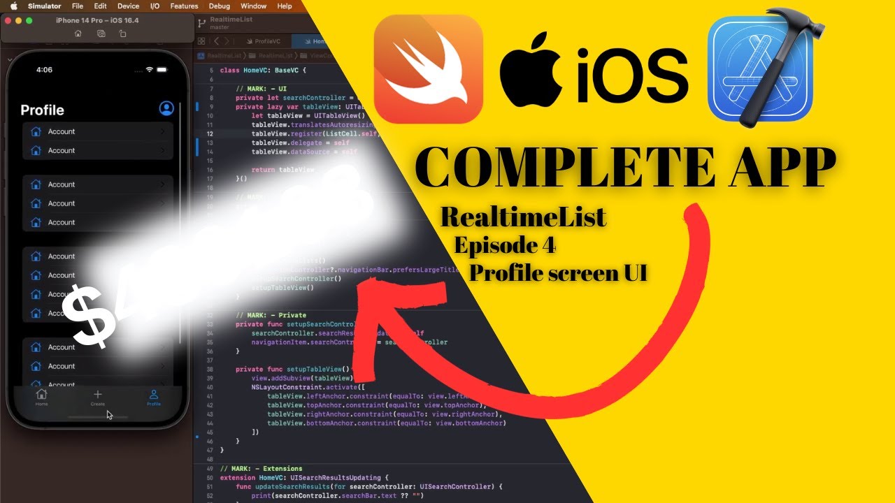 How to make programmatic UI? | RealtimeList ep. 4 (Swift 5, Xcode 15, iOS 17)