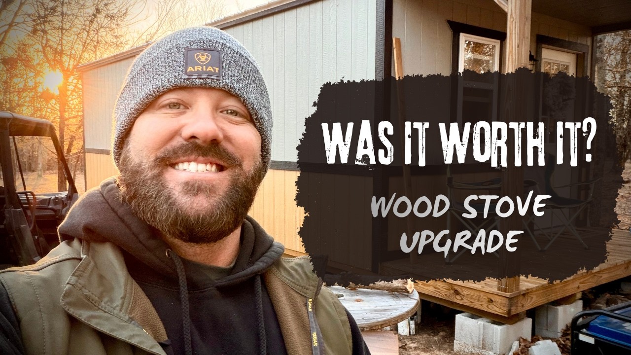 Tiny Cabin Wood Stove Upgrades | Winter Arrives with a Vengeance
