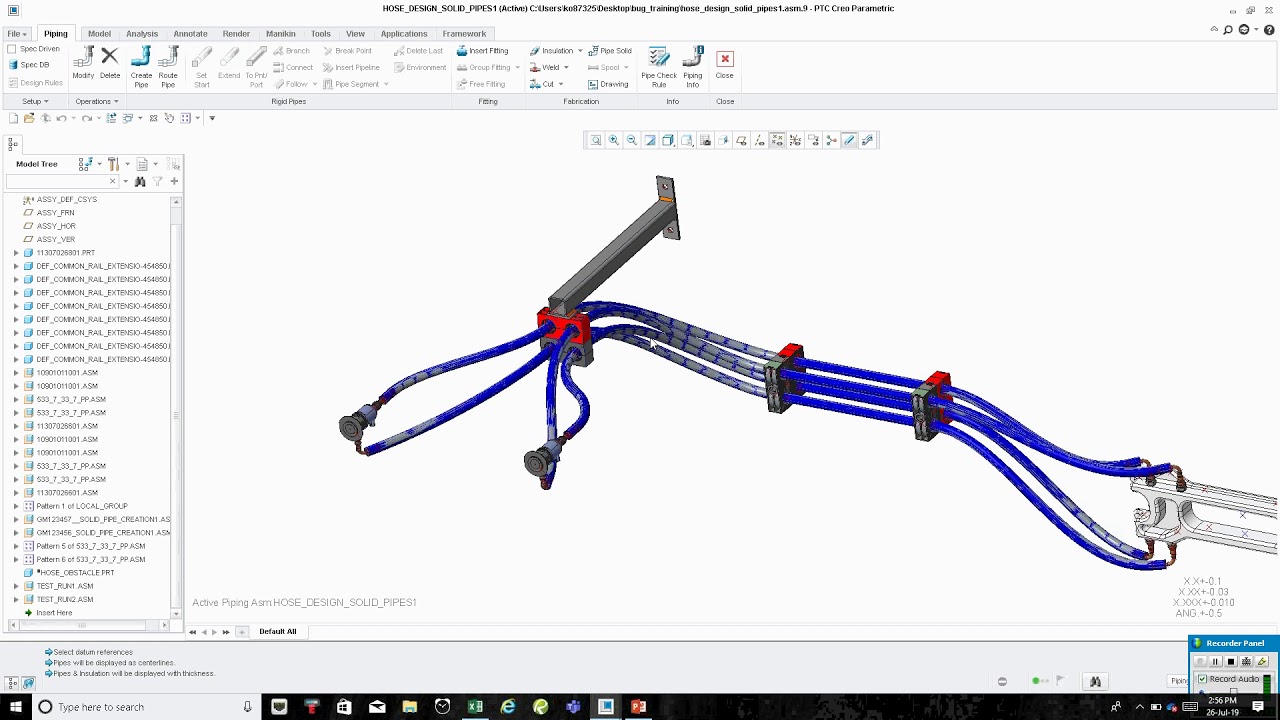 Creo Piping with Flexible Hoses  BUG User Meeting  07 26 19 session3