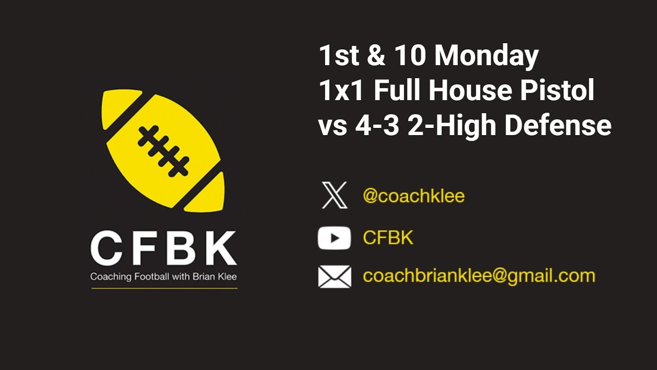 CFBK 1st 10 Monday Game Plan: Full House Pistol vs 4-3 2-High Defense