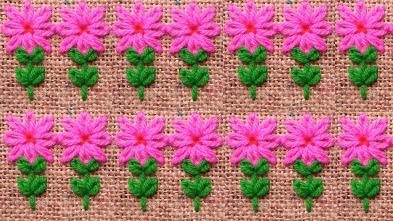 Lily flower ashon design. Flower Sitting mat idea. Easy flower pattern on sitting mat. Asan/Doormat