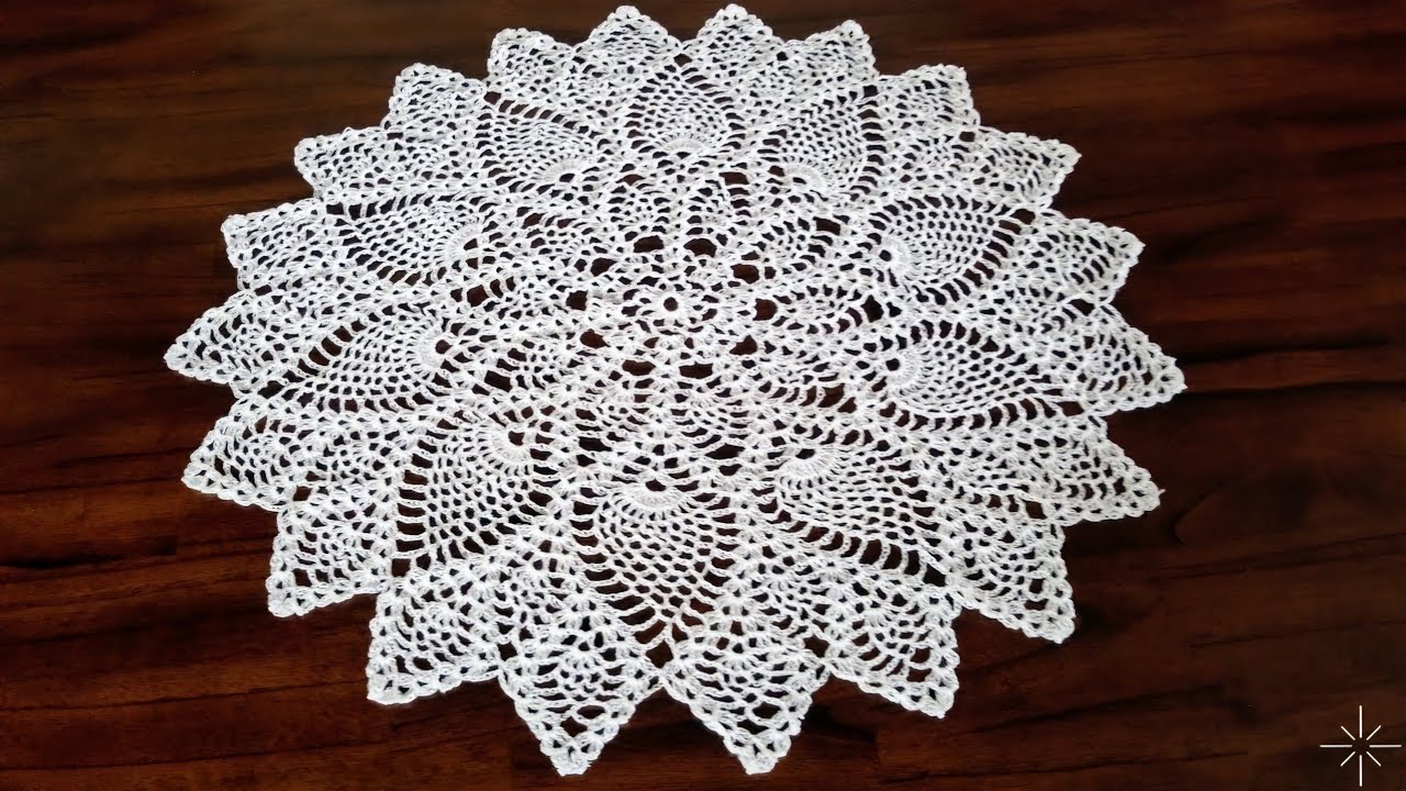 TAPETE DE PIÑAS A CROCHET Tejido Paso a Paso (#1) #crochet #LasMaravillasdelCrochet
