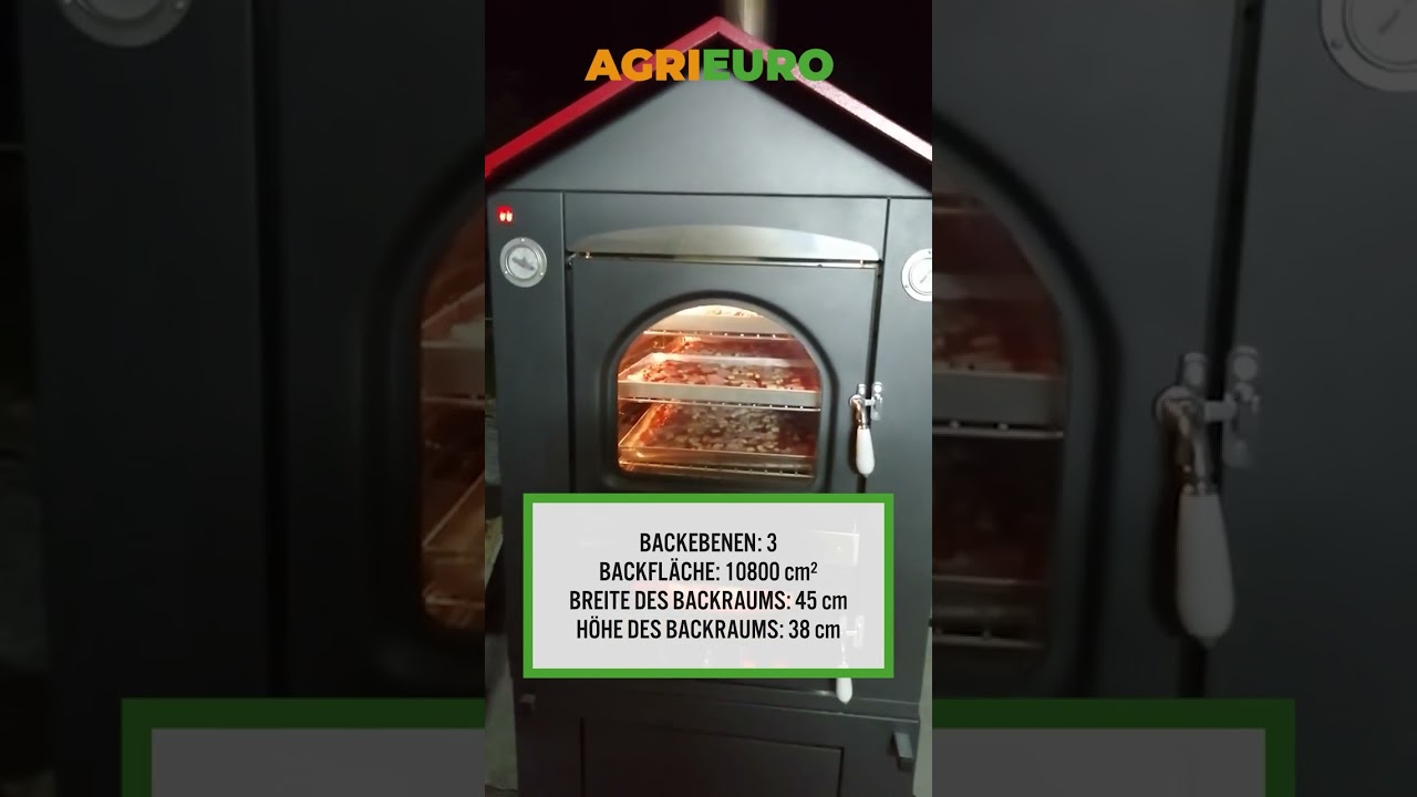 🔥Perfektes Backen mit Holzbackofen AgriEuro Medius 80 EXT | #shorts