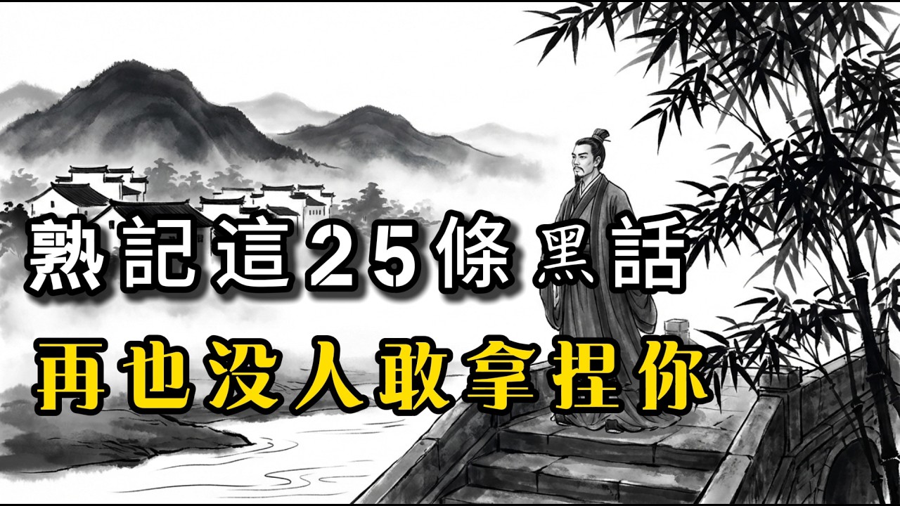 熟記這25條「人性黑話」，徹底撕開社會潛規則，從此再也沒人敢拿捏你！【隱者謀略】