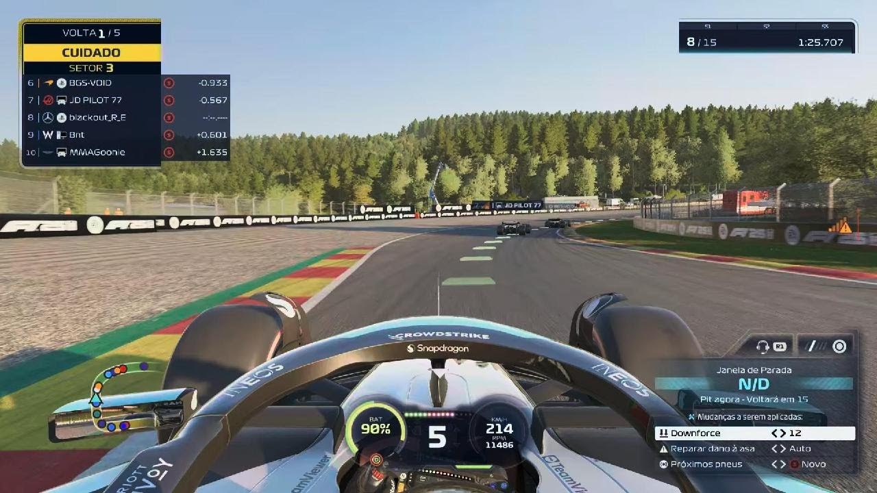 F1 25 tentando vingança em spa