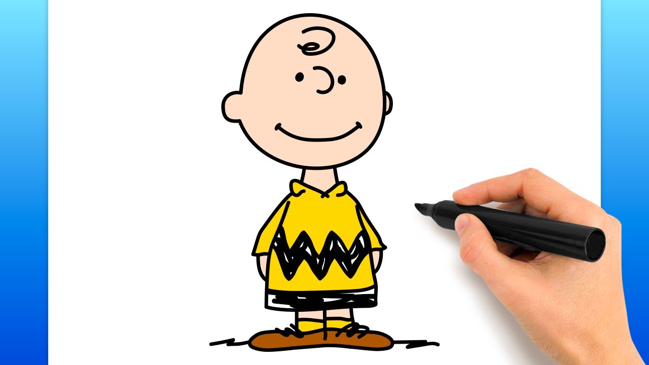 How To Draw Charlie Brown (Easy Drawing Tutorial)