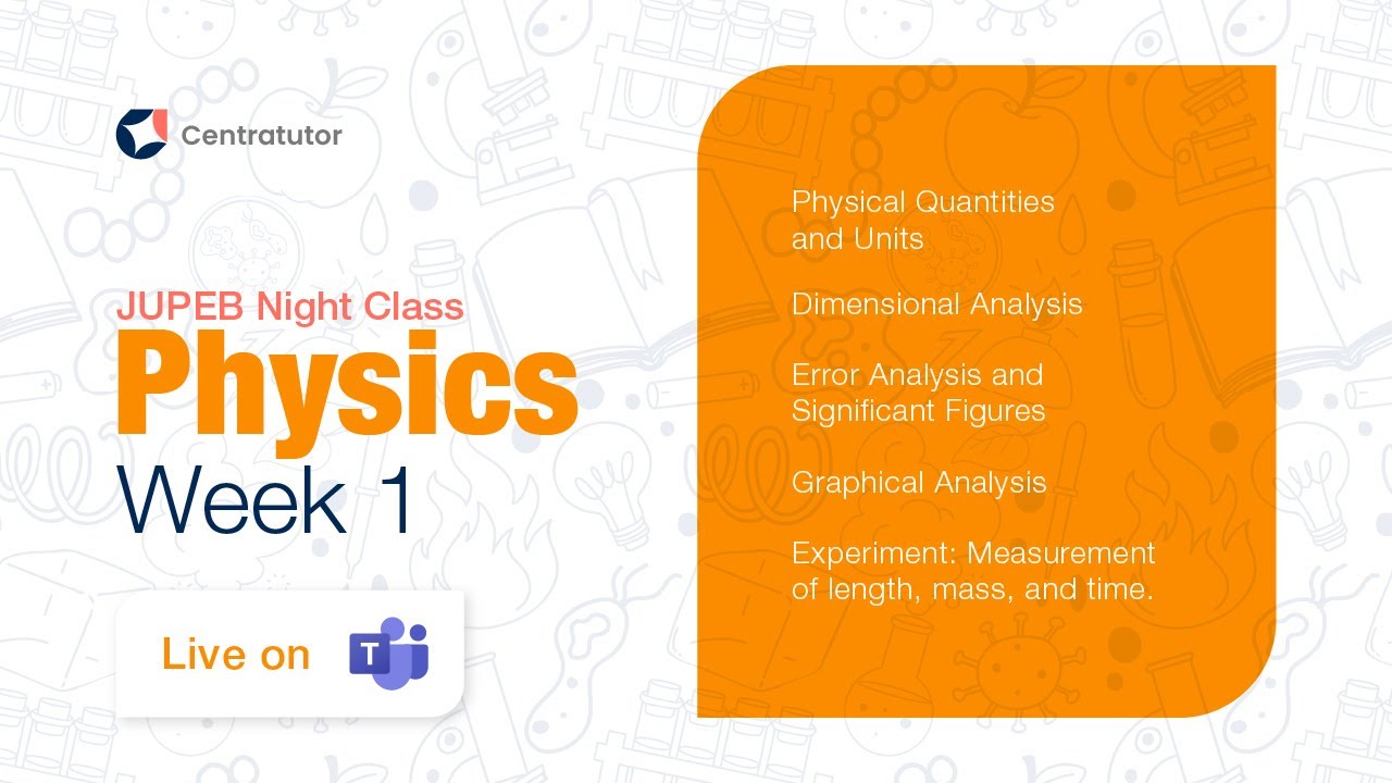 Intro to Physics | Physical Quantities, SI Units, Graphs & Errors Explained | JUPEB School Physics