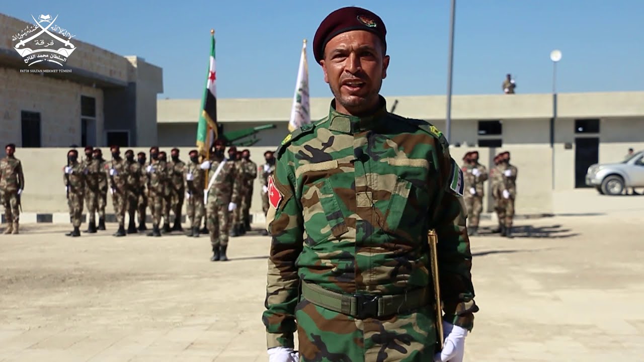 الجيش الوطني السوري - الفيلق الأول - فرقة السلطان محمد الفاتح : جانب من إفتتاح الكلية الحربية