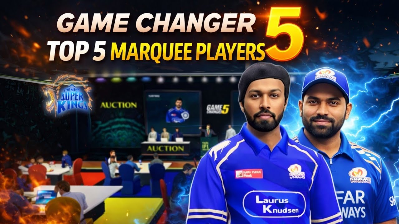 Game changer 5!! IPL auction is here with the marquee list..we bought rohit sharma..