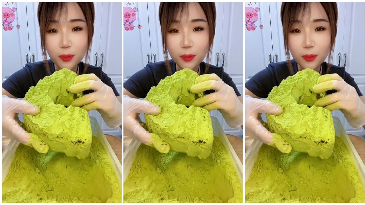 ASMR ICE EATING | MATCHA with PASSION FRUIT | RELAX VIDEO