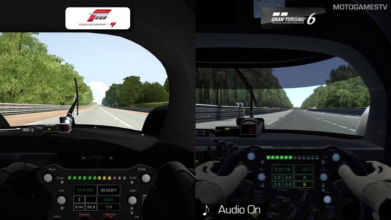 Forza Motorsport 4 vs Gran Turismo 6 - Audi R18 TDI at Circuit de la Sarthe