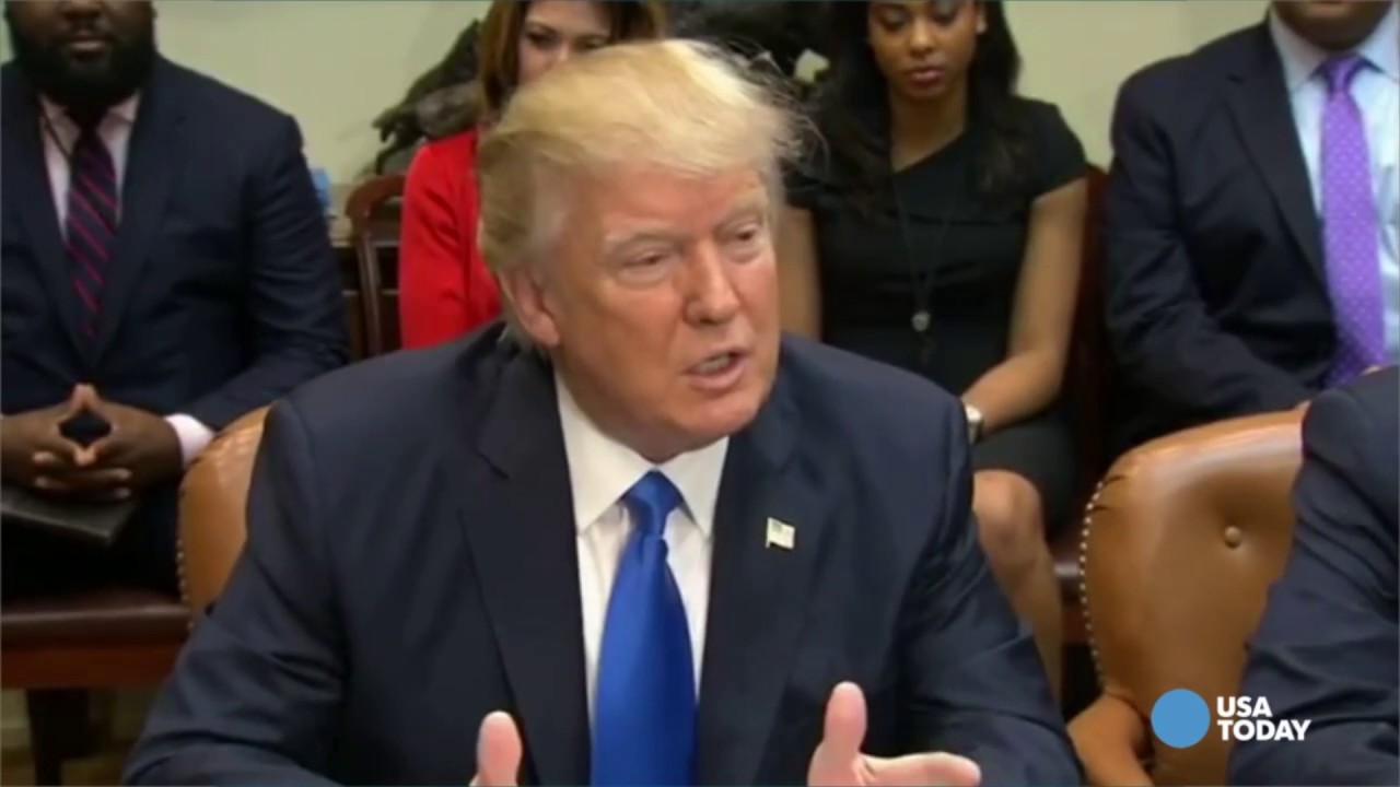 Raw: Trump blasts fake news, CNN at Black History Month celebration