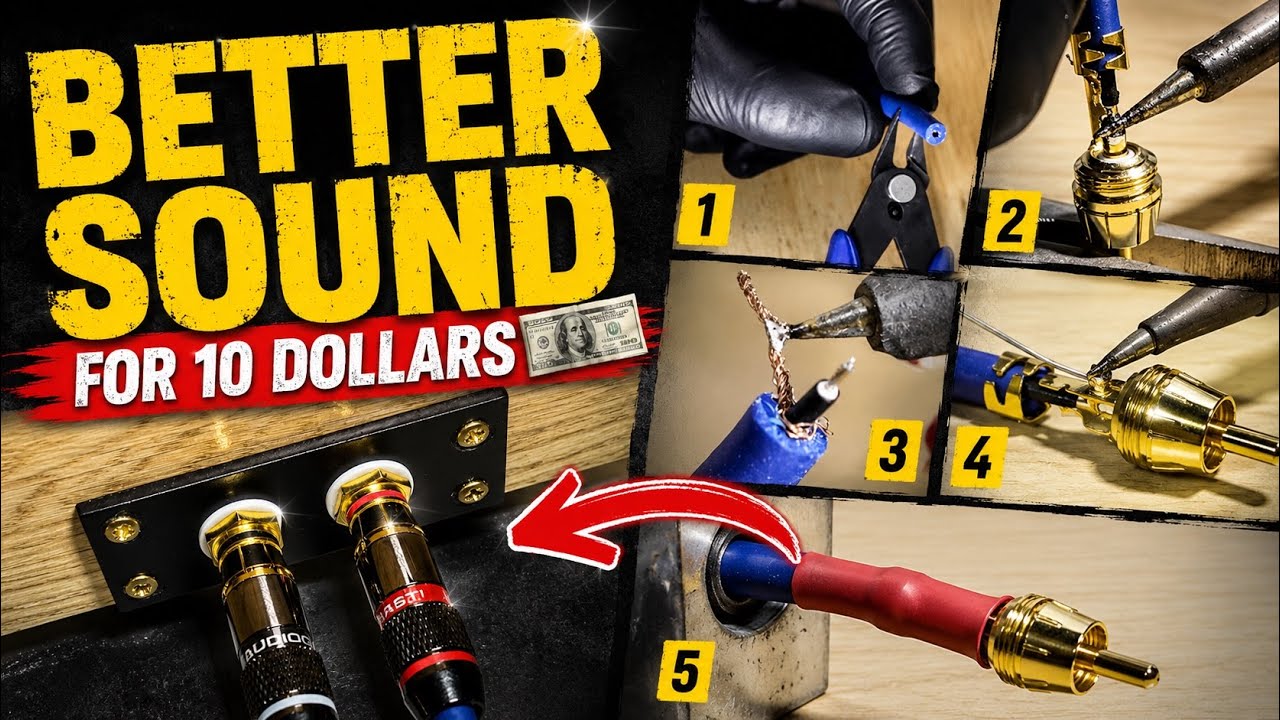 How to Solder an RCA Connector DIY Installing RCA Connectors on Hi-Fi Audio Cable