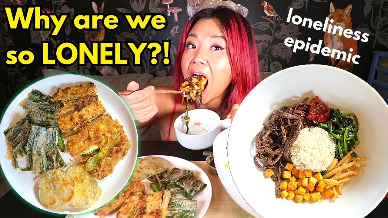 Домашняя корейская еда MUKBANG (веганская) и эпидемия одиночества 😰 | Munching Mondays, выпуск 121