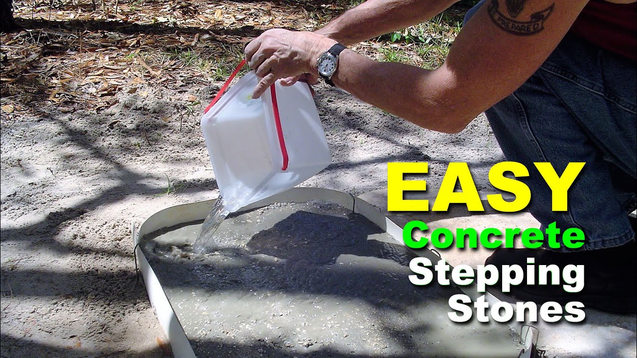 EASY Natural Looking concrete stepping stones. DIY Garden Walkways / Patios on a BUDGET. It's EASY!