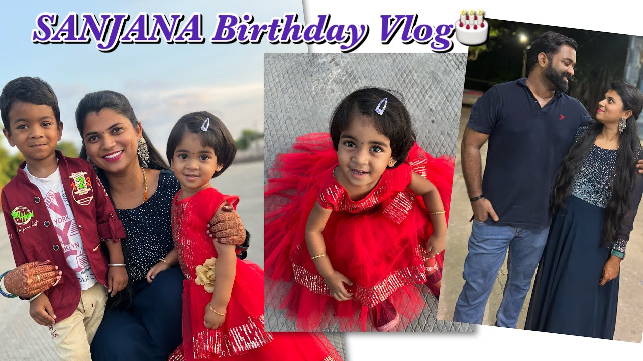 Sanjana 2nd birthday celebration vlog 🎉 | Temple visit🙏🙏 | Nagaraj Sangeetha 