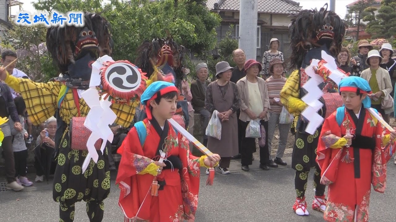 子どもたちが「水木ささら」披露　日立・泉神社で大祭