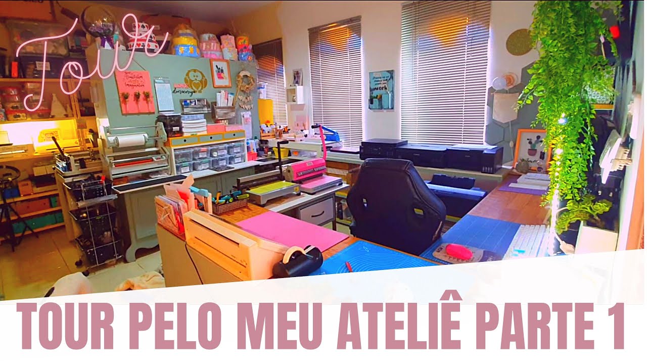 TOUR PELO MEU ATELIÊ PARTE 1 #encadernação