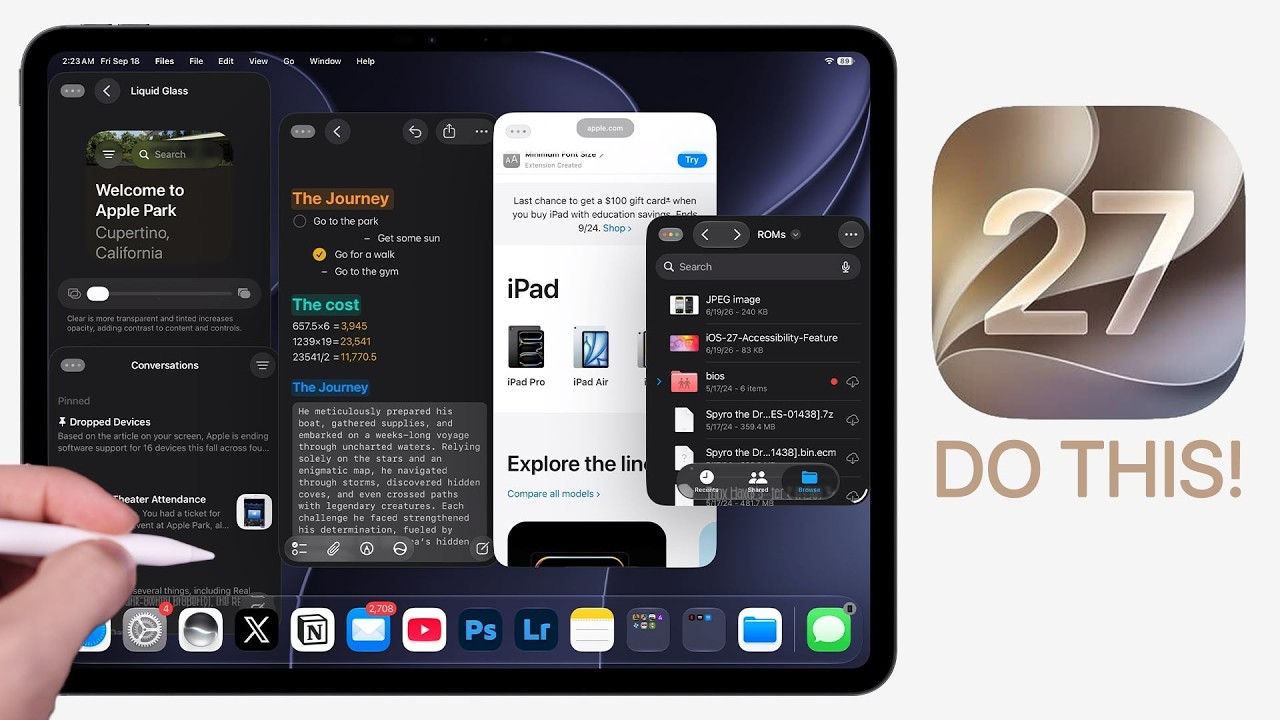 iPadOS 27 is AMAZING! - First 14 Things To Do!