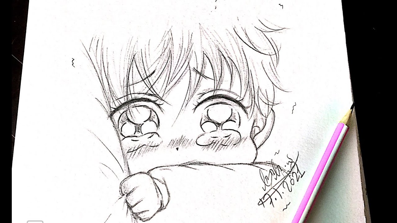 رسم طفل أنمي لطيف || Drawing Cute Baby Anime