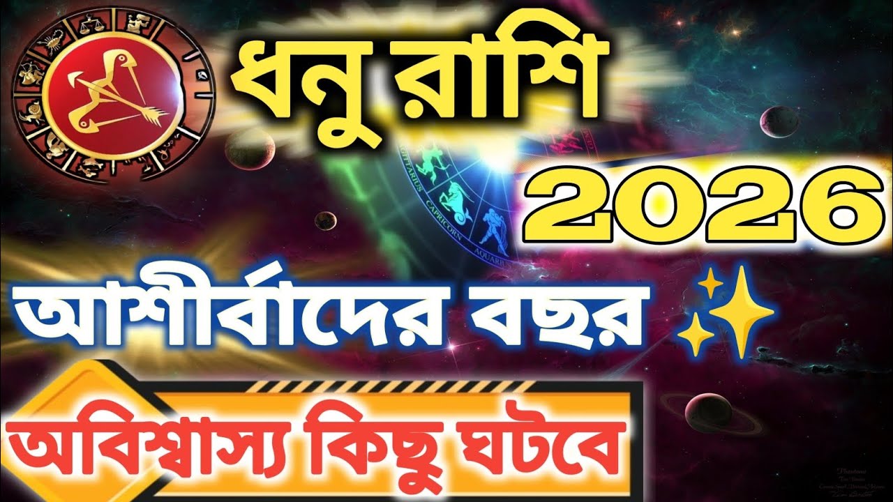 “ধনু রাশি ২০২৬ | Dhanu Rashifal 2026 | আশীর্বাদের বছর | Sagittarius Horoscope 2026”