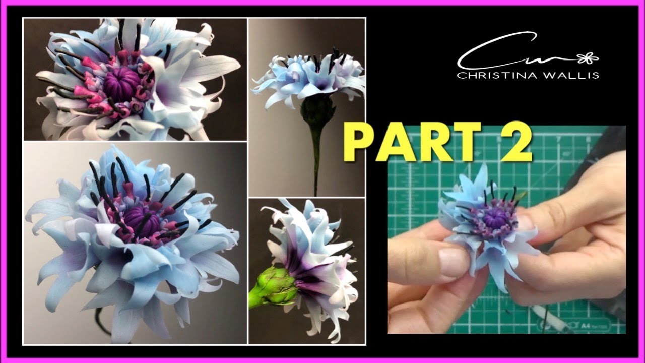How to Make Cornflower: Cold Porcelain or Gum Paste. PART 2 (2019)