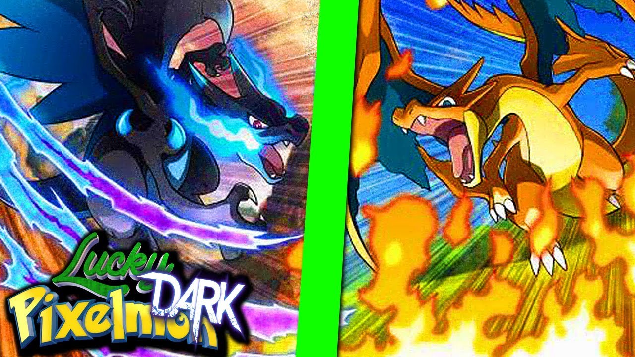 Minecraft LUCKY PIXELMON DARK - MEGA CHARIZARD X vs MEGA CHARIZARD Y ! MUITO ENGRAÇADO !!