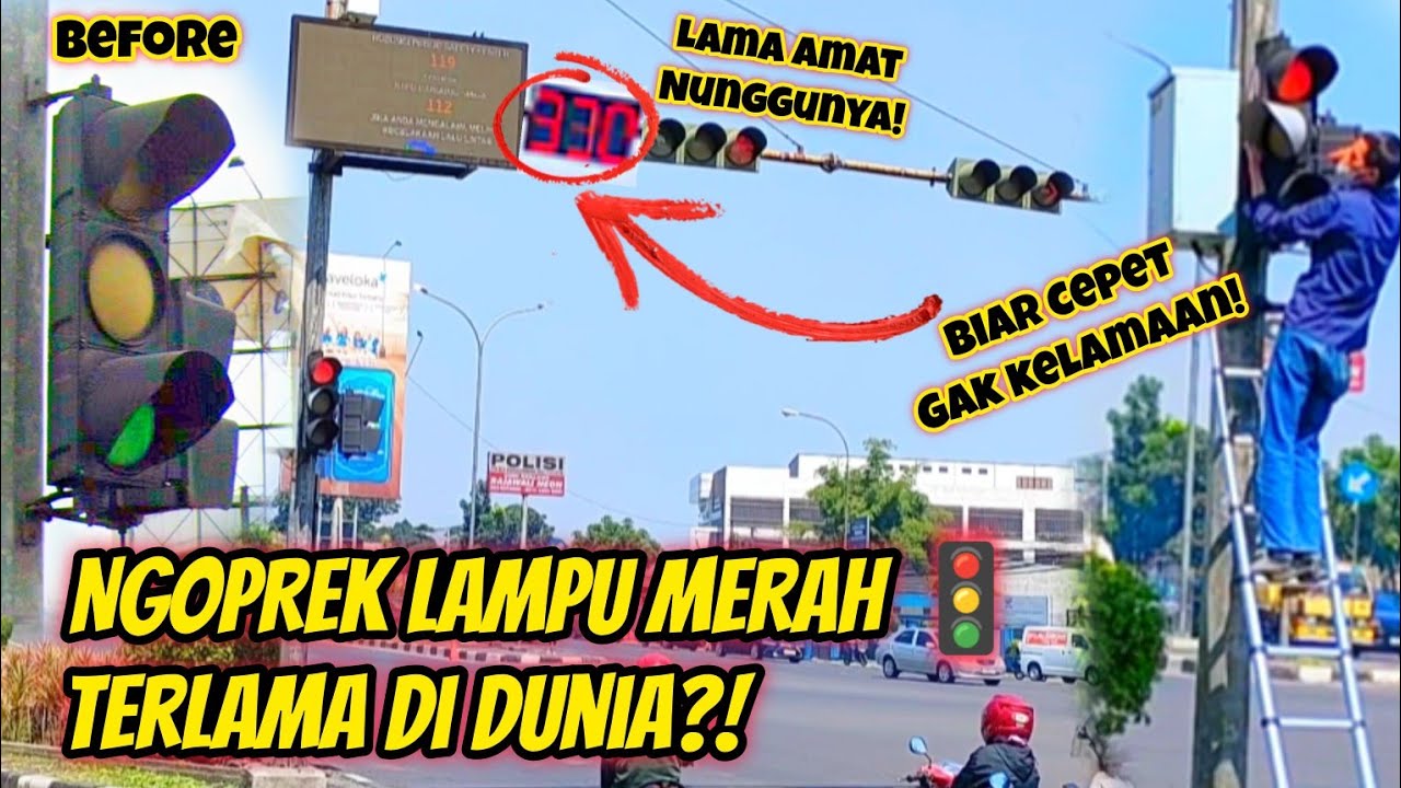 NGOPREK LAMPU MERAH TERLAMA DI DUNIA? BERAPA LAMA DURASINYA? | SIMPANG SAMSAT SOEKARNO HATTA BANDUNG