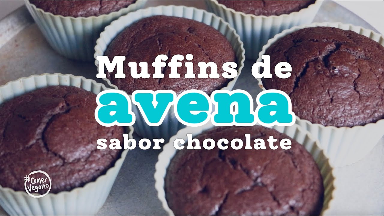 Muffins de AVENA sabor CHOCOLATE | Rápidos de hacer, sin batidora y baratos...