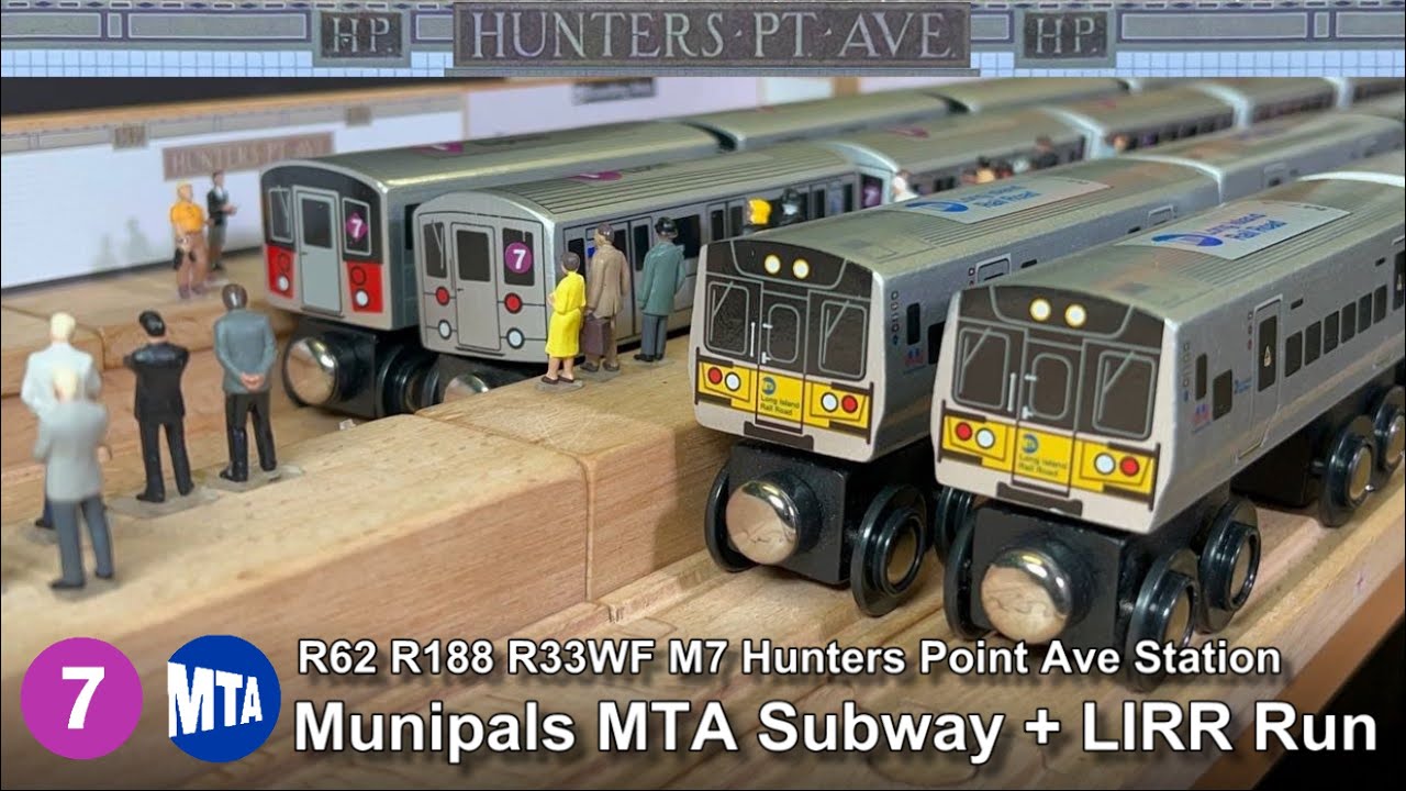 Munipals MTA Hunters Point Avenue Subway & LIRR Run With R62 R188 R33WF M7 @Trainman6000