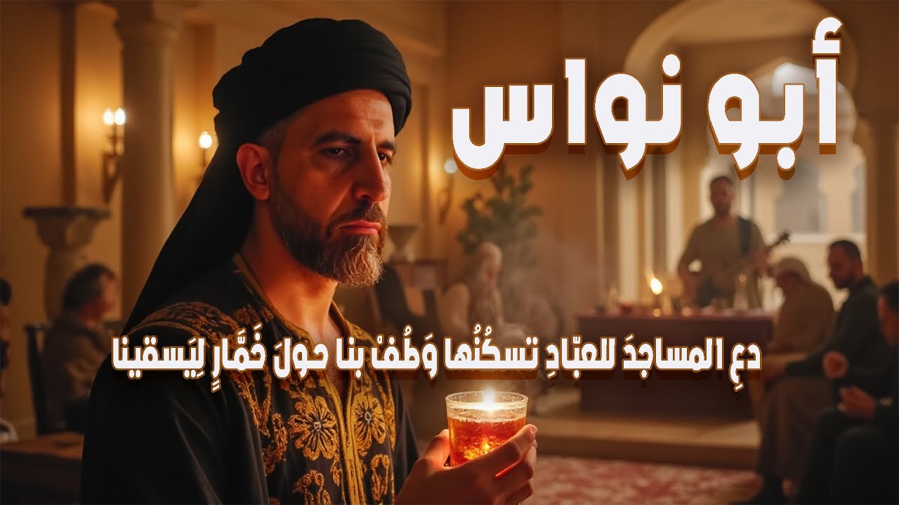 قصة أبو نواس وكيف ابكى الامام الشافعي؟!