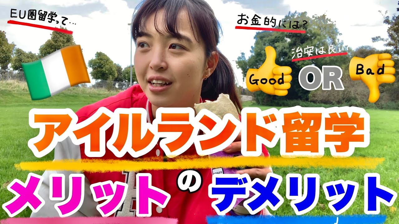 留学生がアイルランド🇮🇪留学で感じたメリット👍デメリット👎　アイルランド留学/ 語学留学/海外生活
