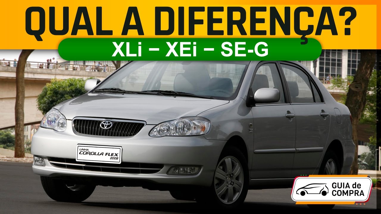 Toyota COROLLA XEI, SE-G ou XLI? Veja as TODAS as Diferenças da geração Brad Pitt 2003 a 2008