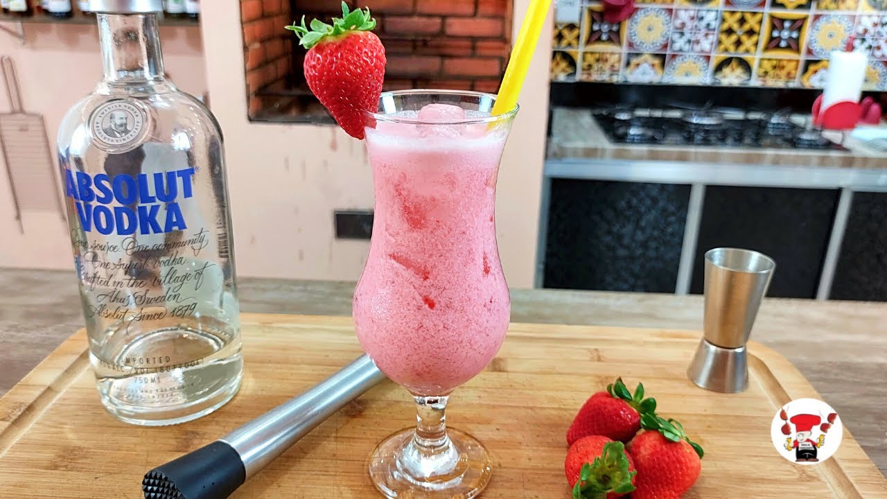 Como Fazer Drink com Morango Vodka e Sorvete Perfeito