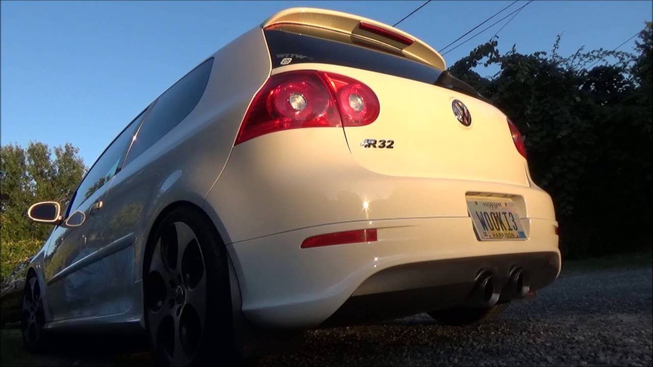 VW Resonator Delete Inside Car vs Outside Car 2008 R32