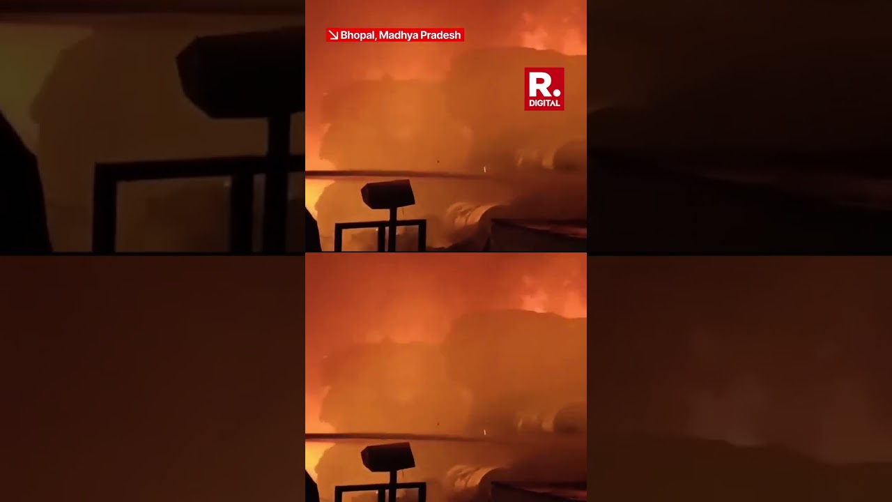 Massive Fire Breaks Out at Factory in Bairagarh; Firefighting Efforts Underway