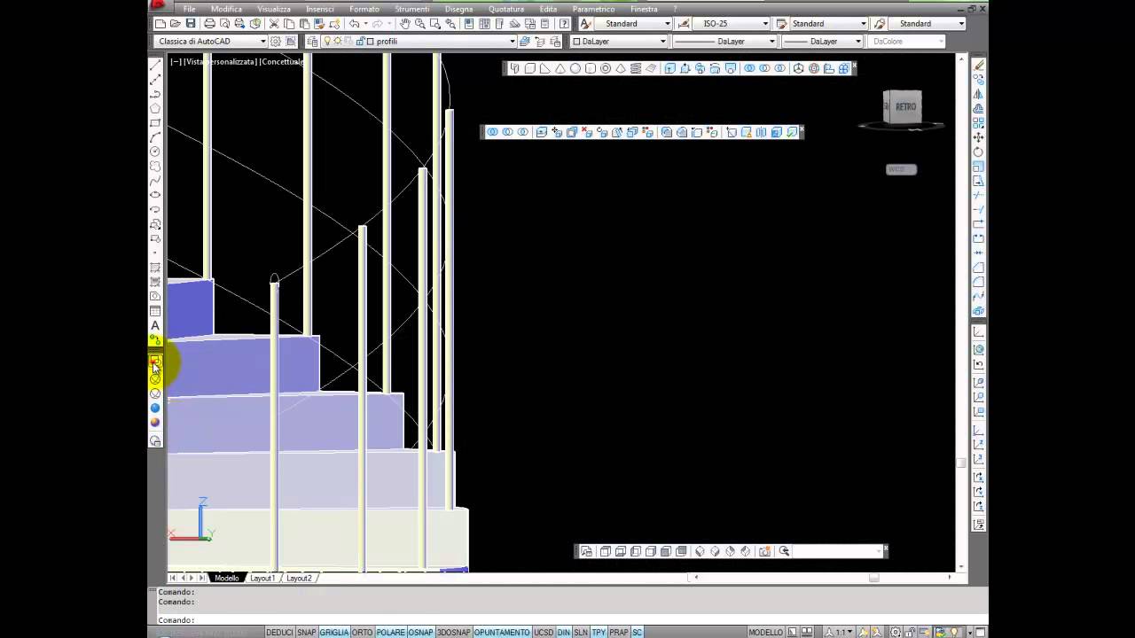 Costruire una ringhiera per una scala a chiocciola con Autocad Railing for a Spiral Staircase