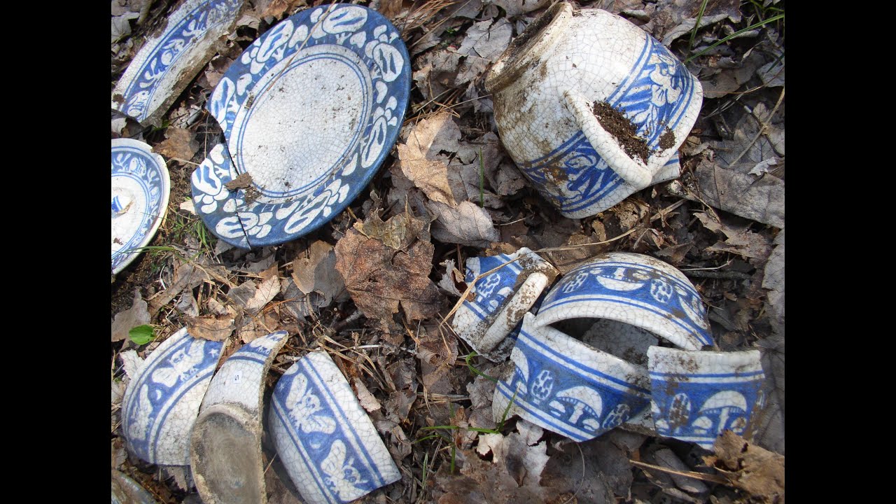 RARE Dedham Pottery Bottle dump dig! Metal detecting relics Privy digging WOW!!!