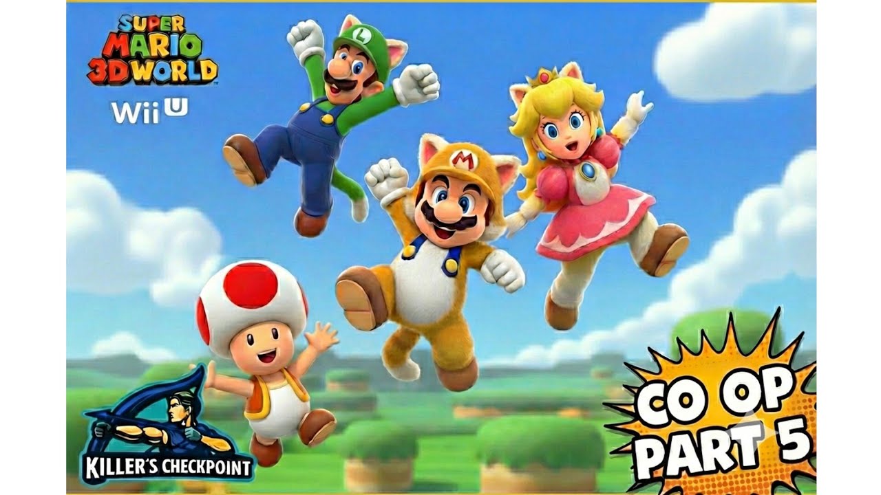 Super Mario 3D World Nintendo Wii u Live Co Up Part 5