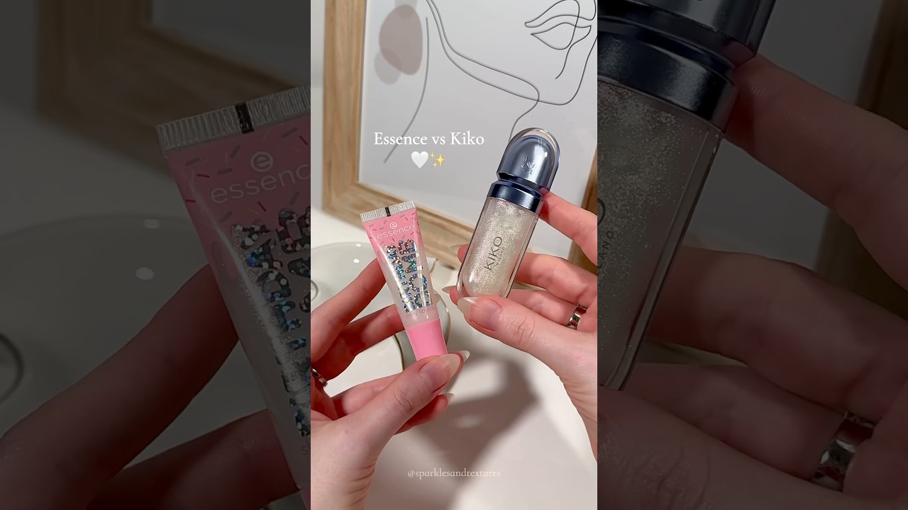 Essence VS Kiko Milano 🪞 #makeup #beauty #lipgloss #trending