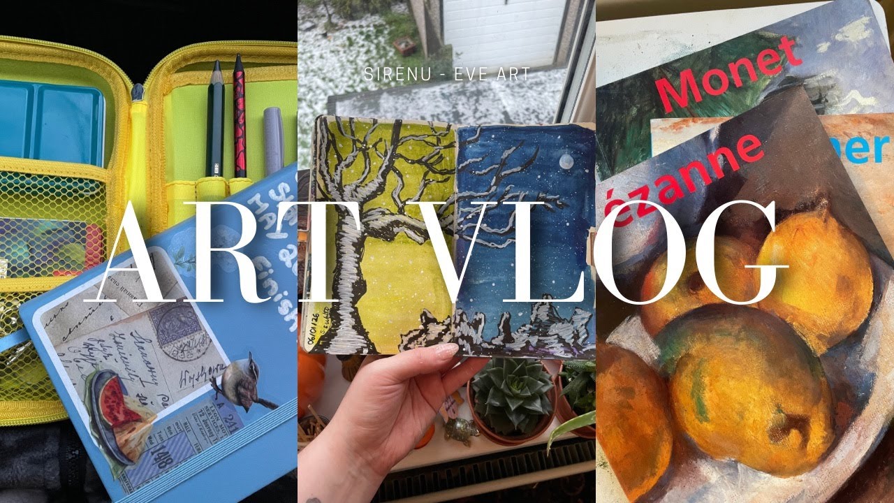 MY FIRST ART VLOG OF 2026! 🎉 outdoor sketching, snowy walks, art books and more.