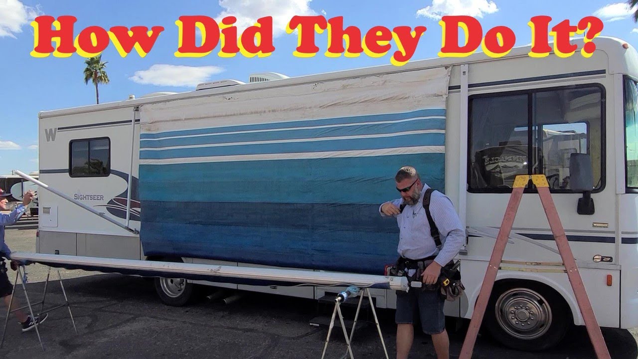 Fastest RV Awning Fabric Replacement I've Seen