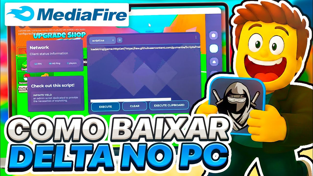 ✅COMO BAIXAR Executor DELTA NO PC SEM BAN e COLOCAR SCRIPT NO ROBLOX ATUALIZADO com EMULADOR MUMU!