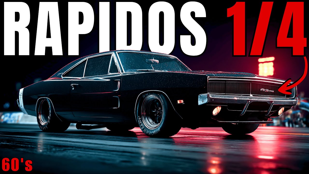 ¡Los 10 Muscle Cars Más RÁPIDOS de los Años 60's en el Cuarto de Milla!
