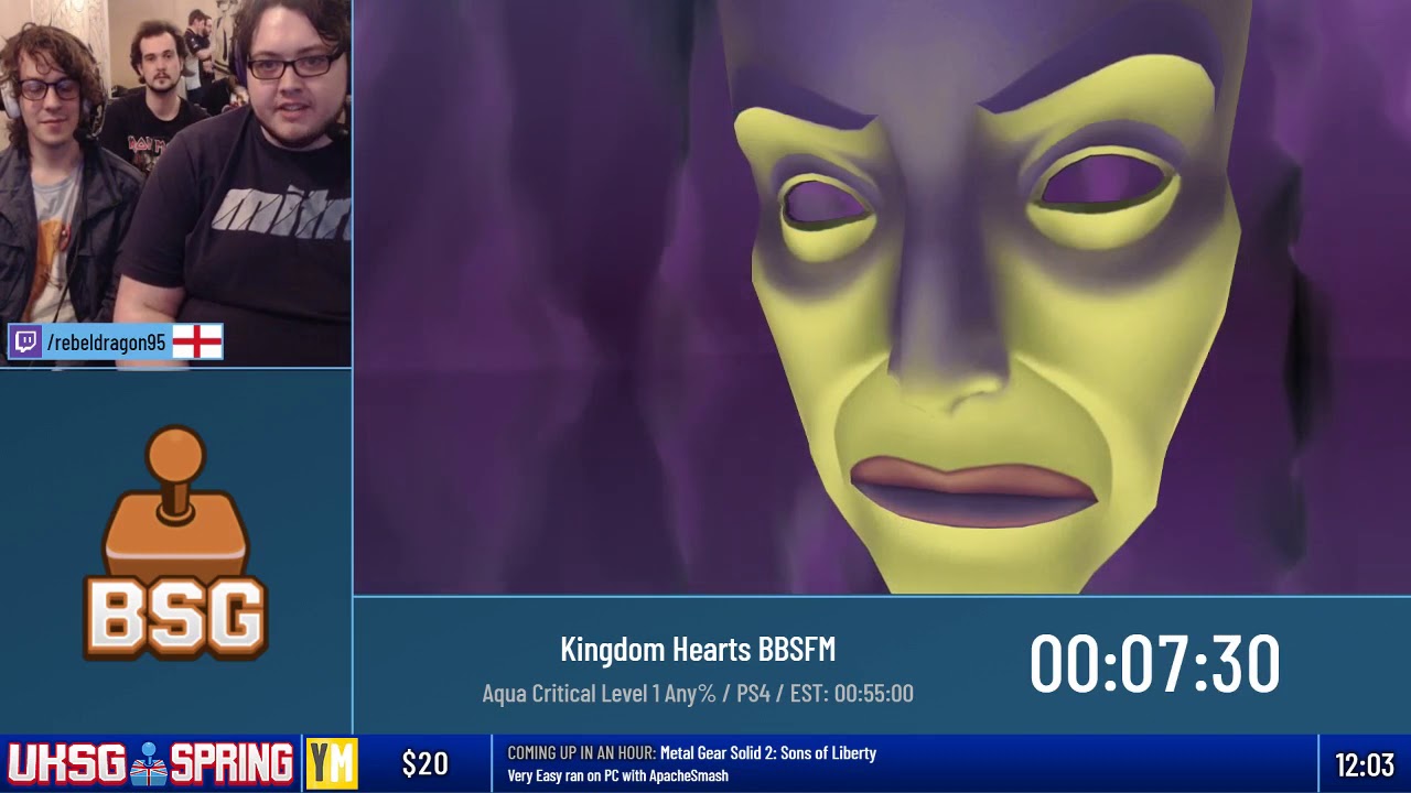 #UKSGSpring19 - Kingdom Hearts BBSFM (Aqua Critical Level 1 Any%)