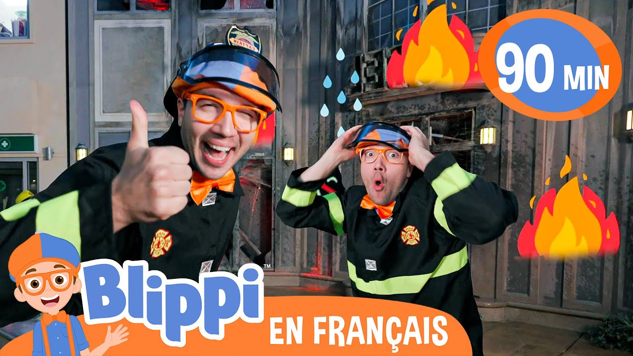 Blippi, pompier h&eacute;ro&iuml;que ! | Blippi en fran&ccedil;ais | Vid&eacute;os &eacute;ducatives pour enfants