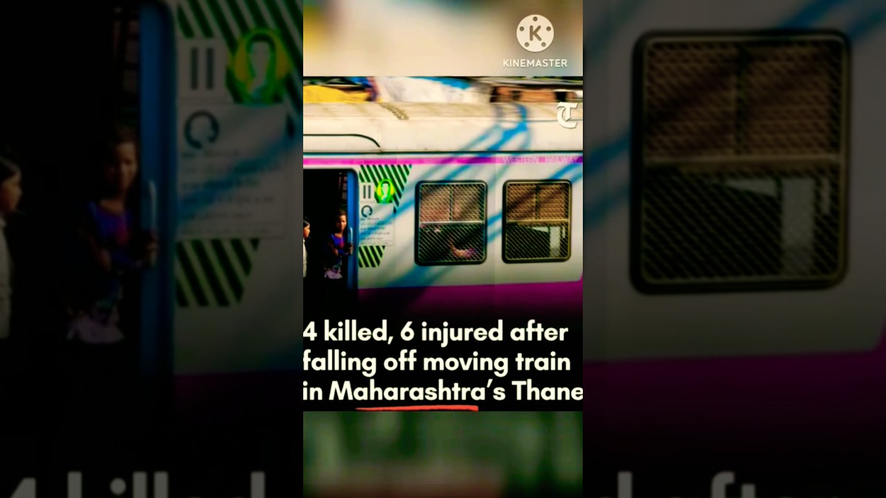 4 killed, 6 injured after falling off moving train in Thane, Maharashtra #thanenews #maharashtranews