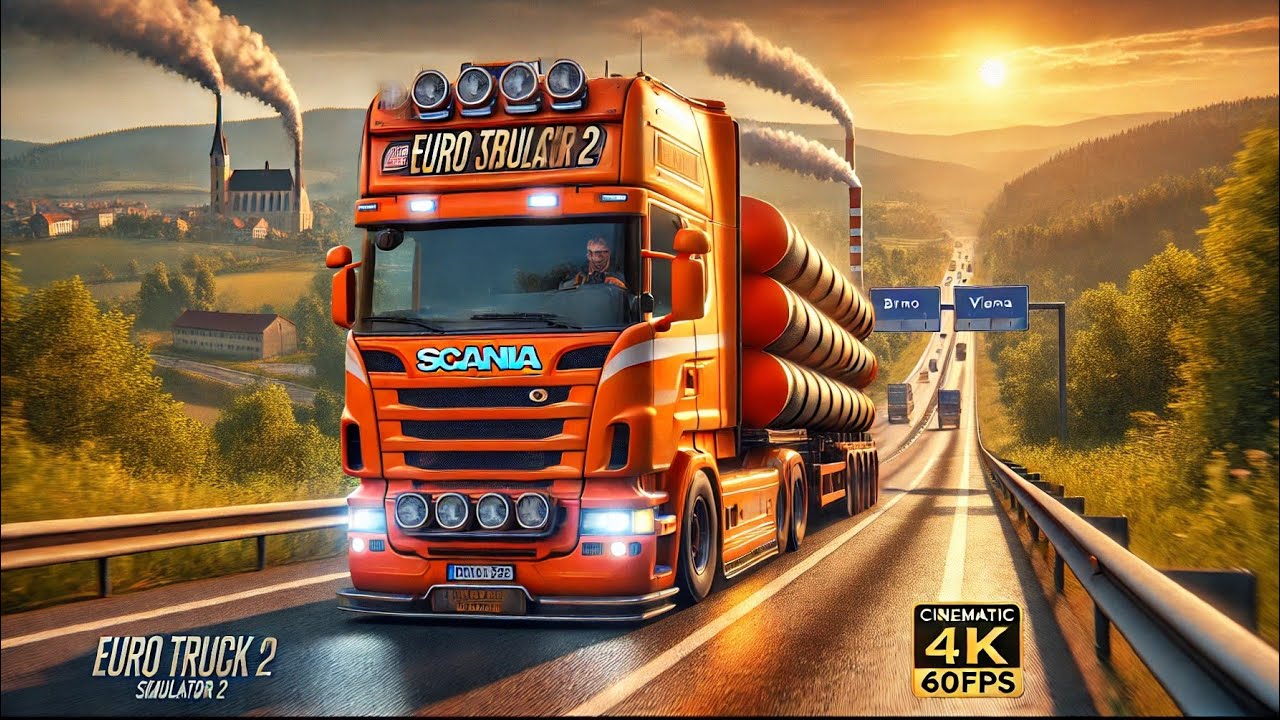 Ventilation Shaft Delivery 🚛 Brno to Vienna | Scania R High Roof (2×8) | ETS2 | RETROPLAY | 4K 60FPS
