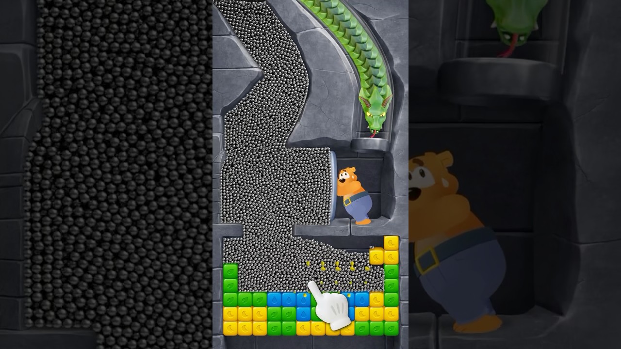 Will The Bear Survive!🫣 #toonblast #shorts #gamereviews #mobilegame